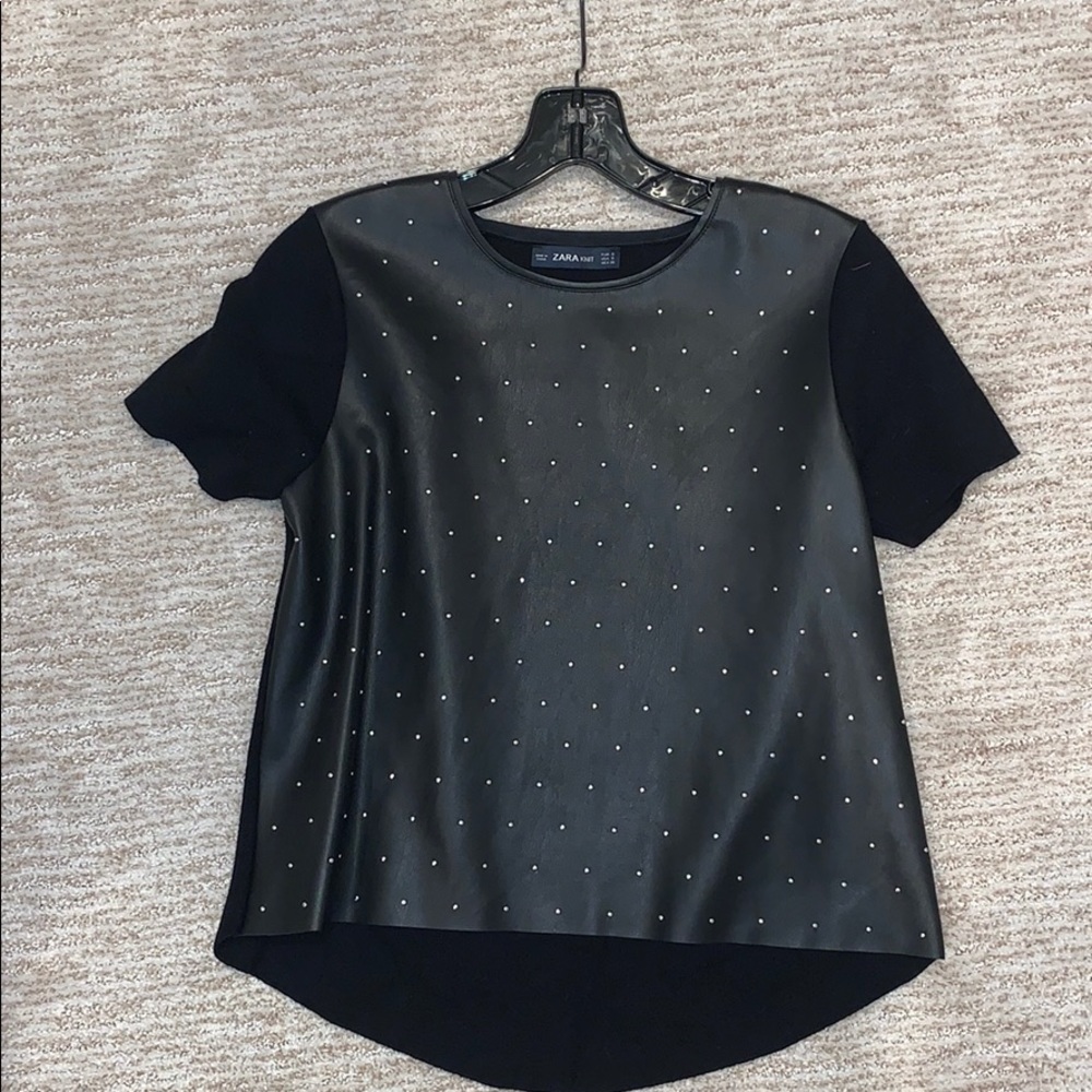 Zara knit black top